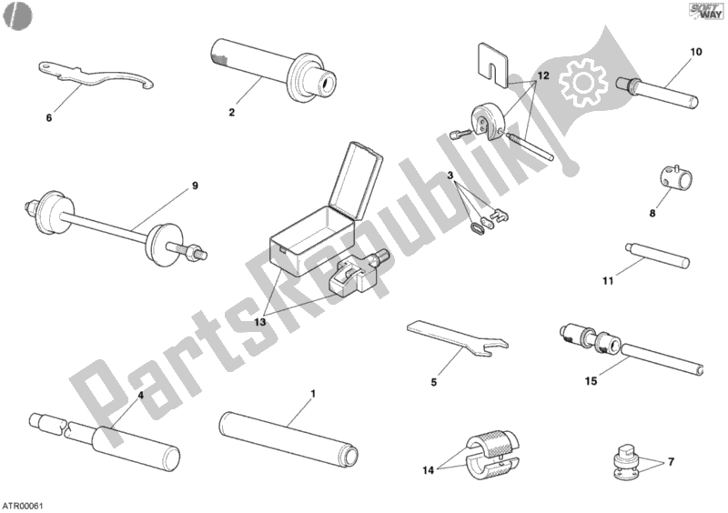 Todas as partes de Ferramentas De Serviço De Oficina, Quadro do Ducati Superbike 749 S 2006